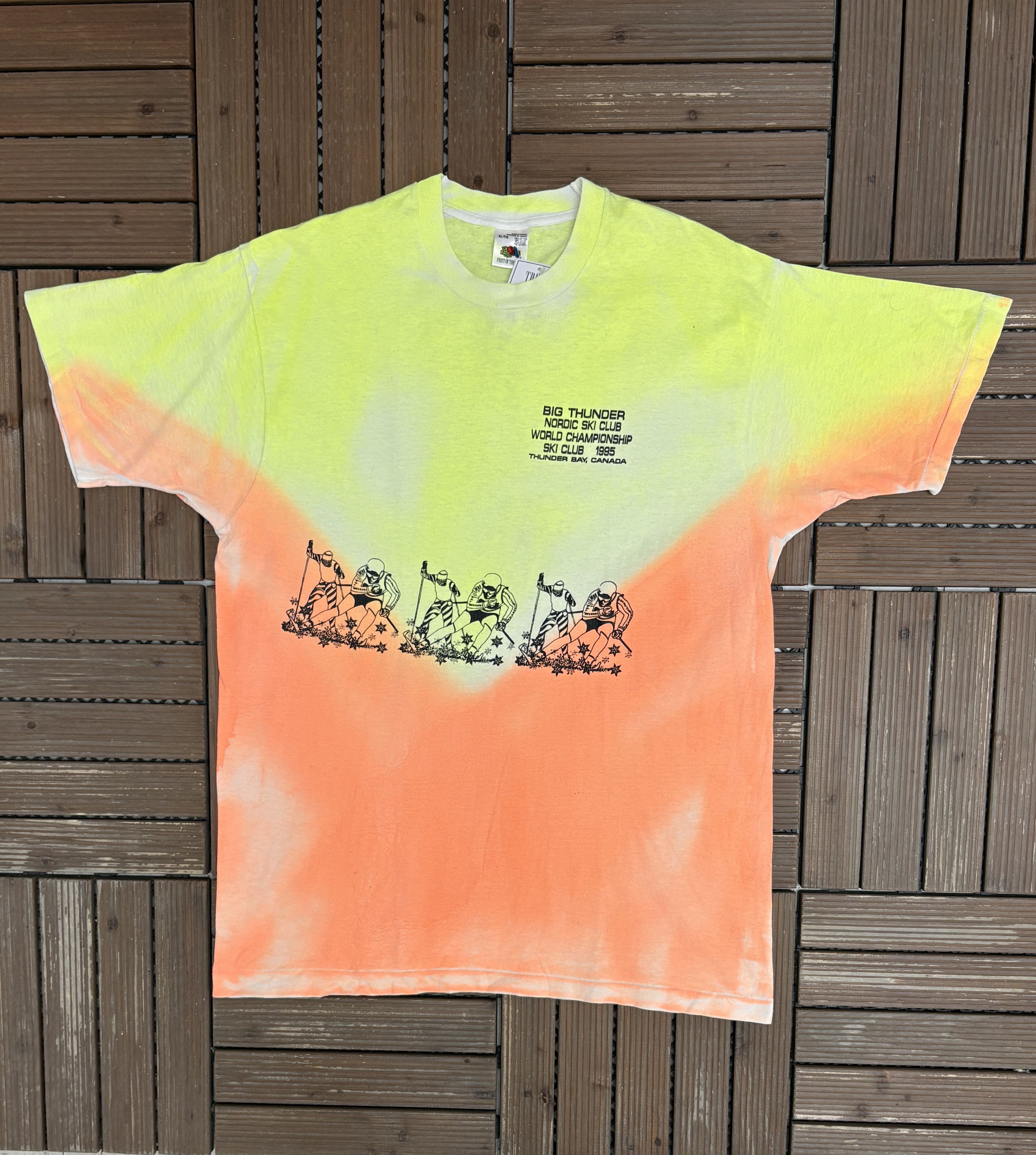 Vintage 1995 Nordic Ski Club World Championship Vintage Yellow Tee Size US XL / EU 56 / 4 - 1 Thumbnail