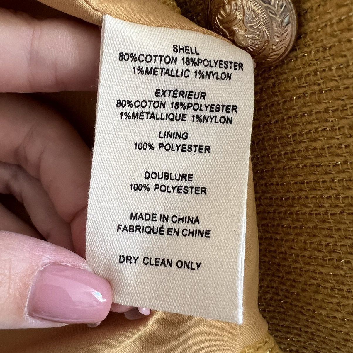 L'AGENCE L'agence Brooke Crop Blazer (citrine gold) size 10 Size L / US 10 / IT 46 - 4 Thumbnail