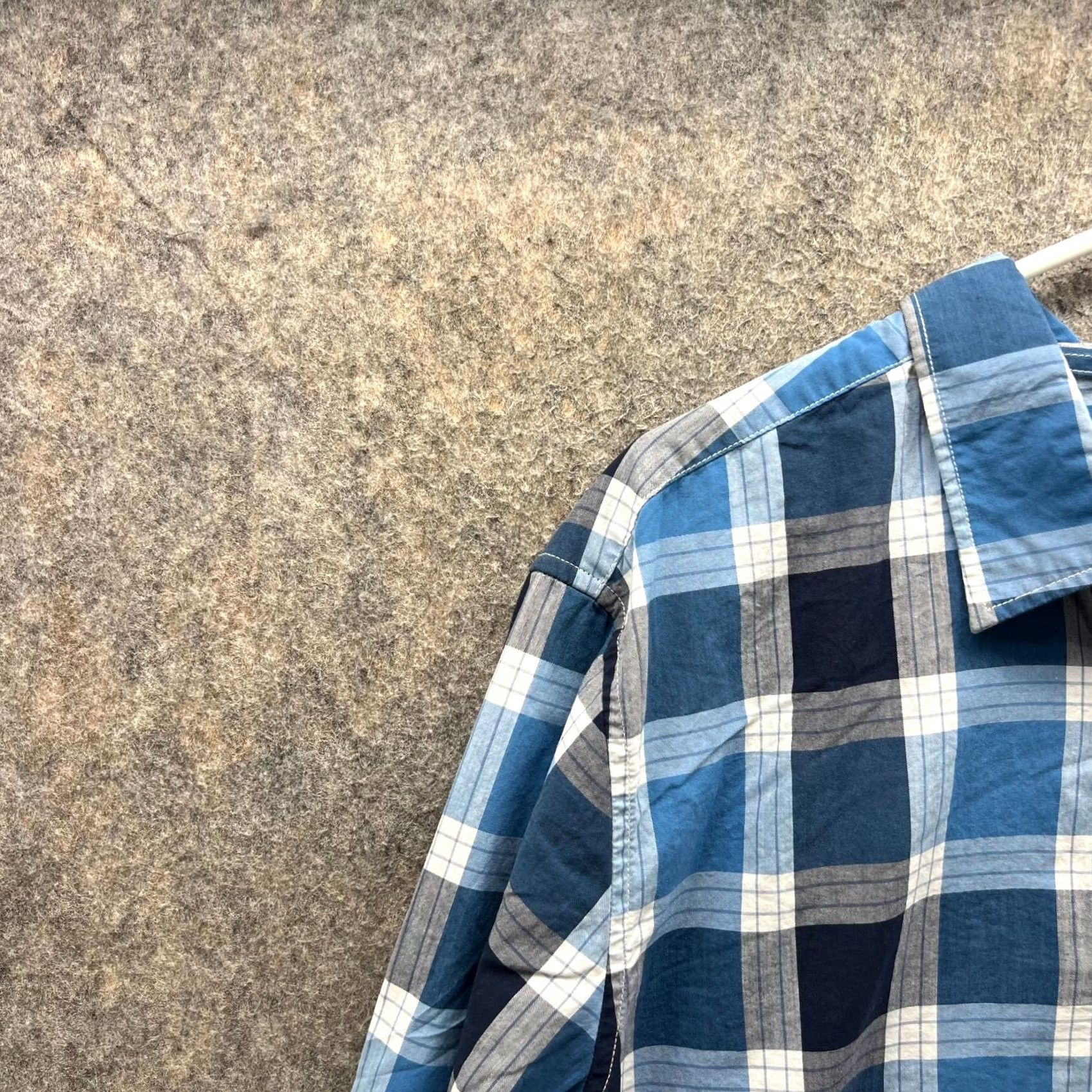 American Eagle Outfitters VINTAGE American Eagle Outfitters Shirt Plaid Button-Up Blue Large Men Size US L / EU 52-54 / 3 - 4 Thumbnail