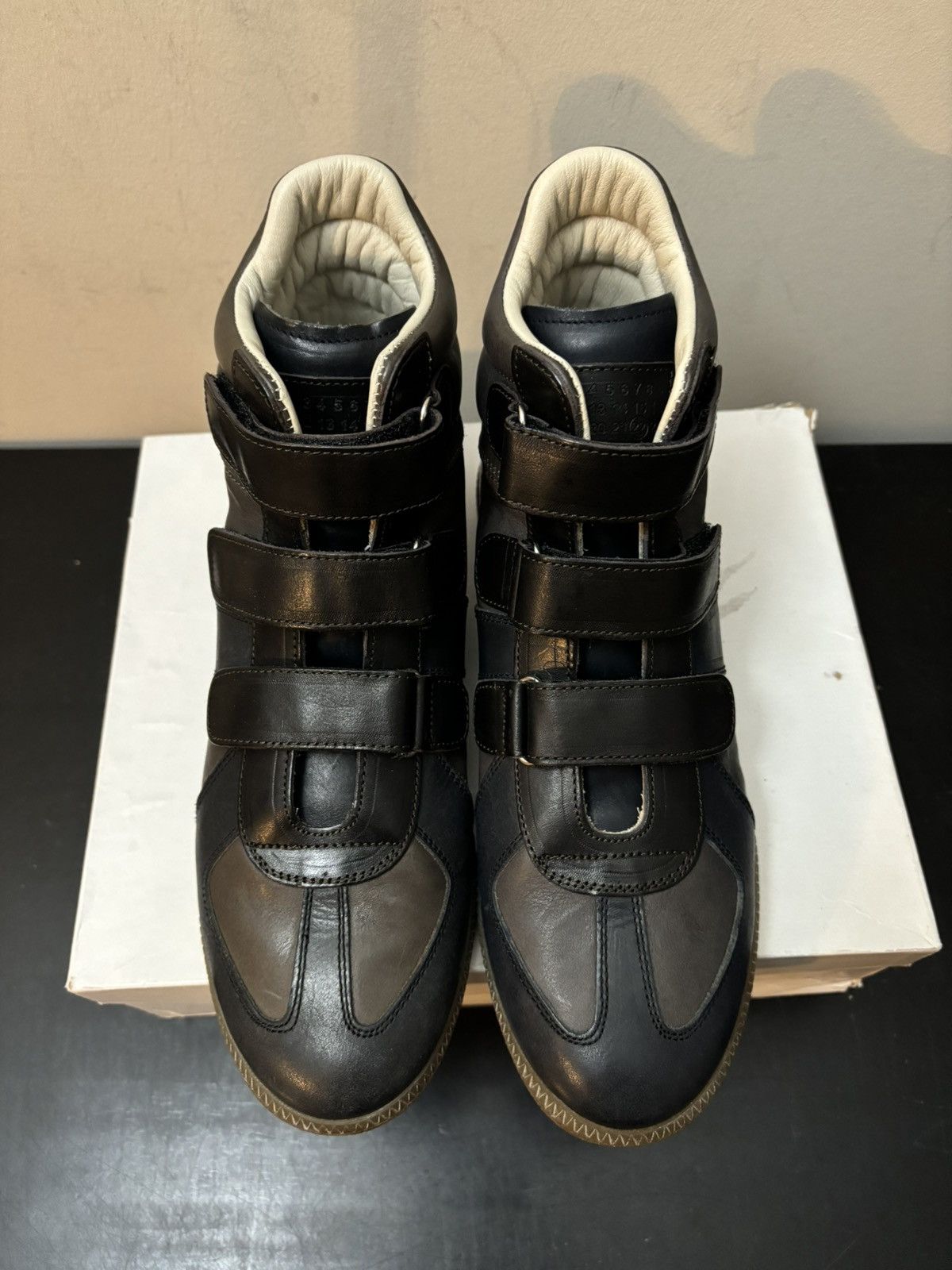 Maison Margiela Maison Margiela GAT Replica Strap High Leather Sneakers Size US 9 / EU 42 - 2 Thumbnail