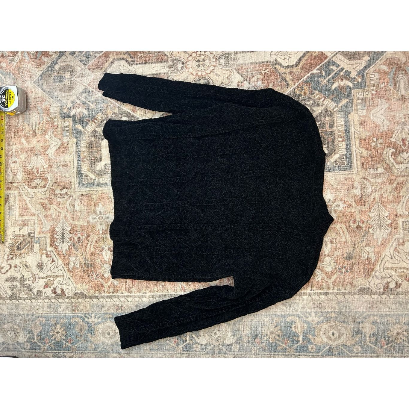 Macron Macaron Black Cable Knit Sweater, Sz Small Size S / US 4 / IT 40 - 5 Thumbnail