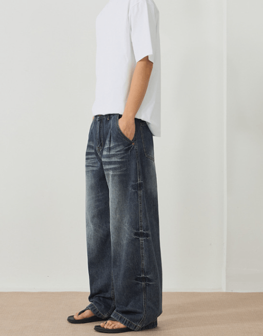 Japanese Brand × Jean Men's American high street loose tie-dye machete jeans Size US 32 / EU 48 - 4 Thumbnail