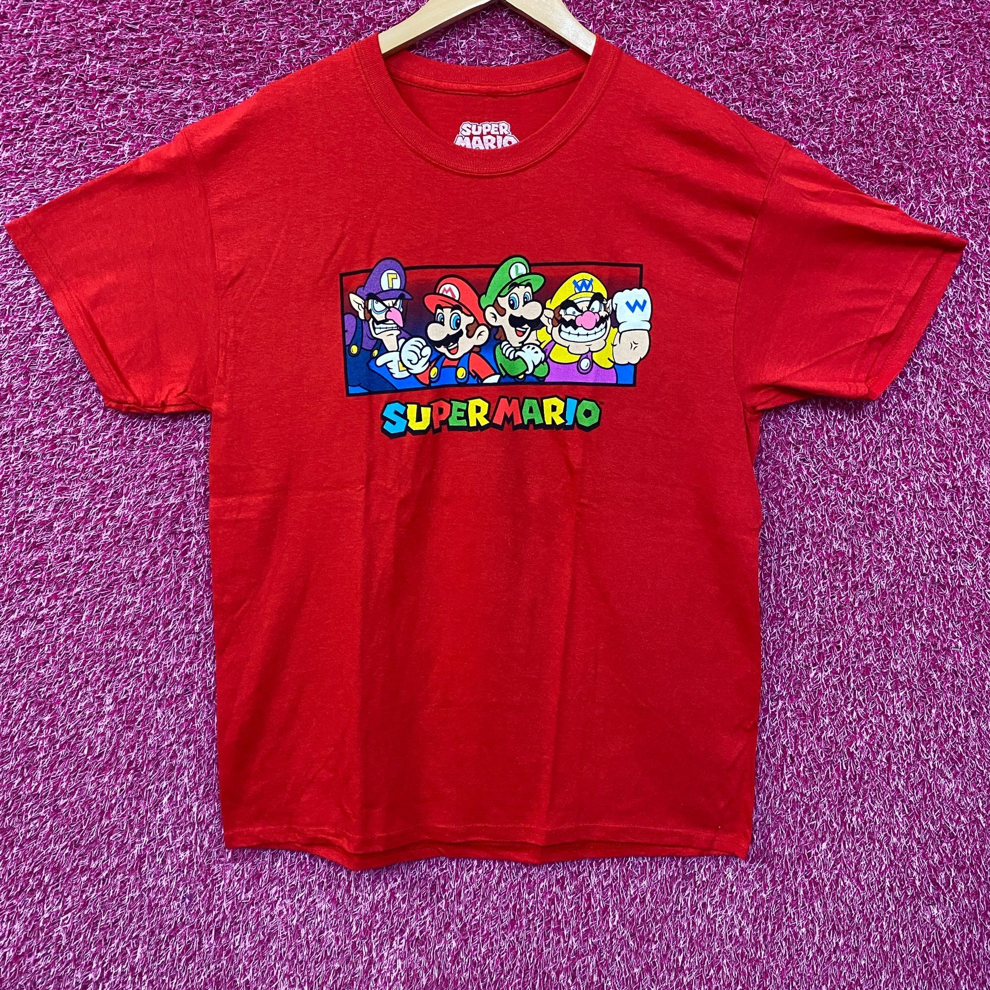 Nintendo Super Mario Bros Mario Luigi Wario Waluigi Promo T-Shirt L Size US L / EU 52-54 / 3 - 1 Thumbnail
