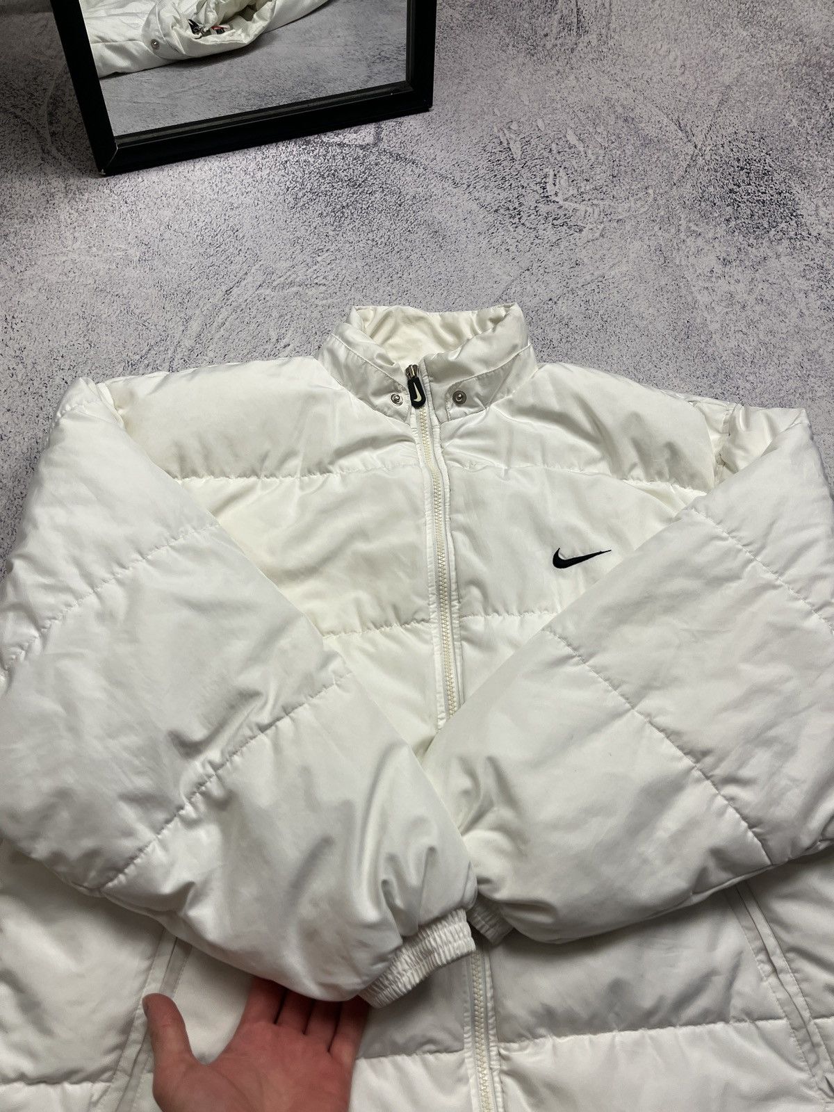 Nike RARE Vintage Nike Puffer Jacket Spellout Big Logo 90’s Y2k Size US S / EU 44-46 / 1 - 16 Thumbnail