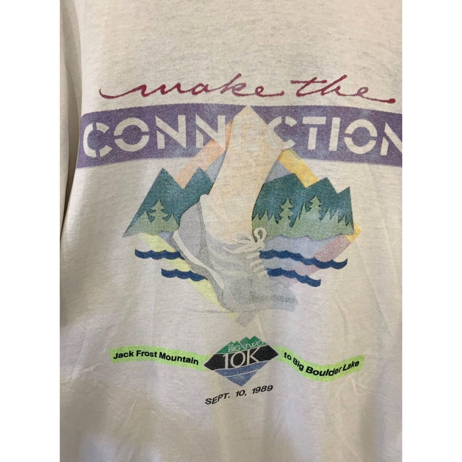 Vintage VINTAGE 1989 Make The Connection 10K Race Shirt Screen Stars USA XL Size US XL / EU 56 / 4 - 7 Thumbnail