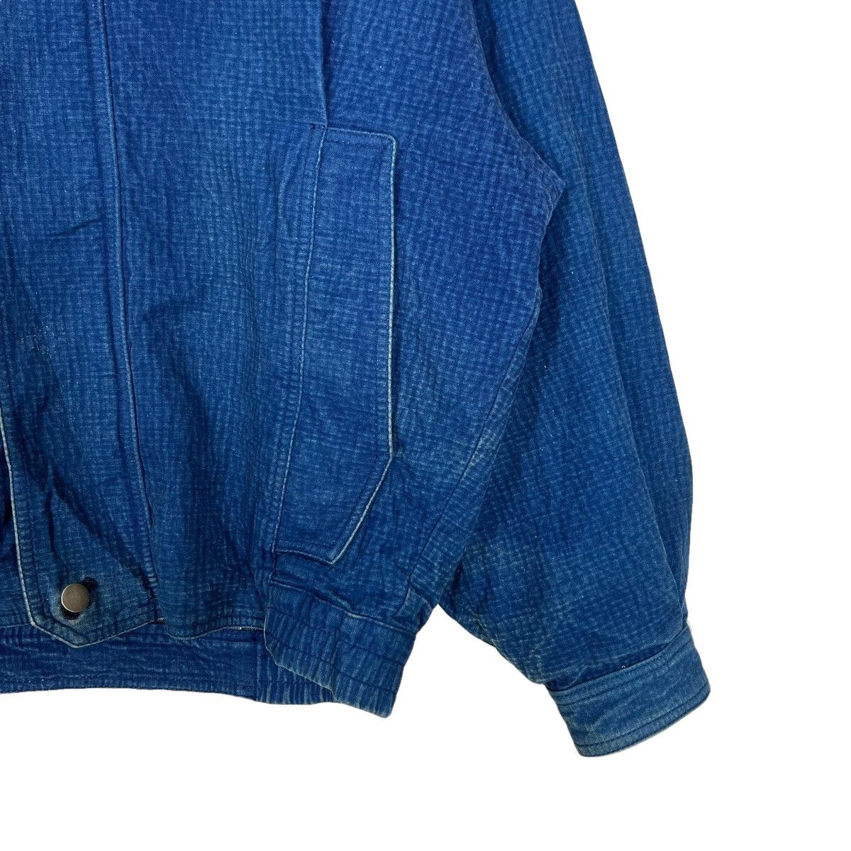 Indigo × Japanese Brand 🔥 VINTAGE 90s LIFE 2 by SIMPLE LIFE INDIGO BOMBER JACKET Size US M / EU 48-50 / 2 - 6 Thumbnail