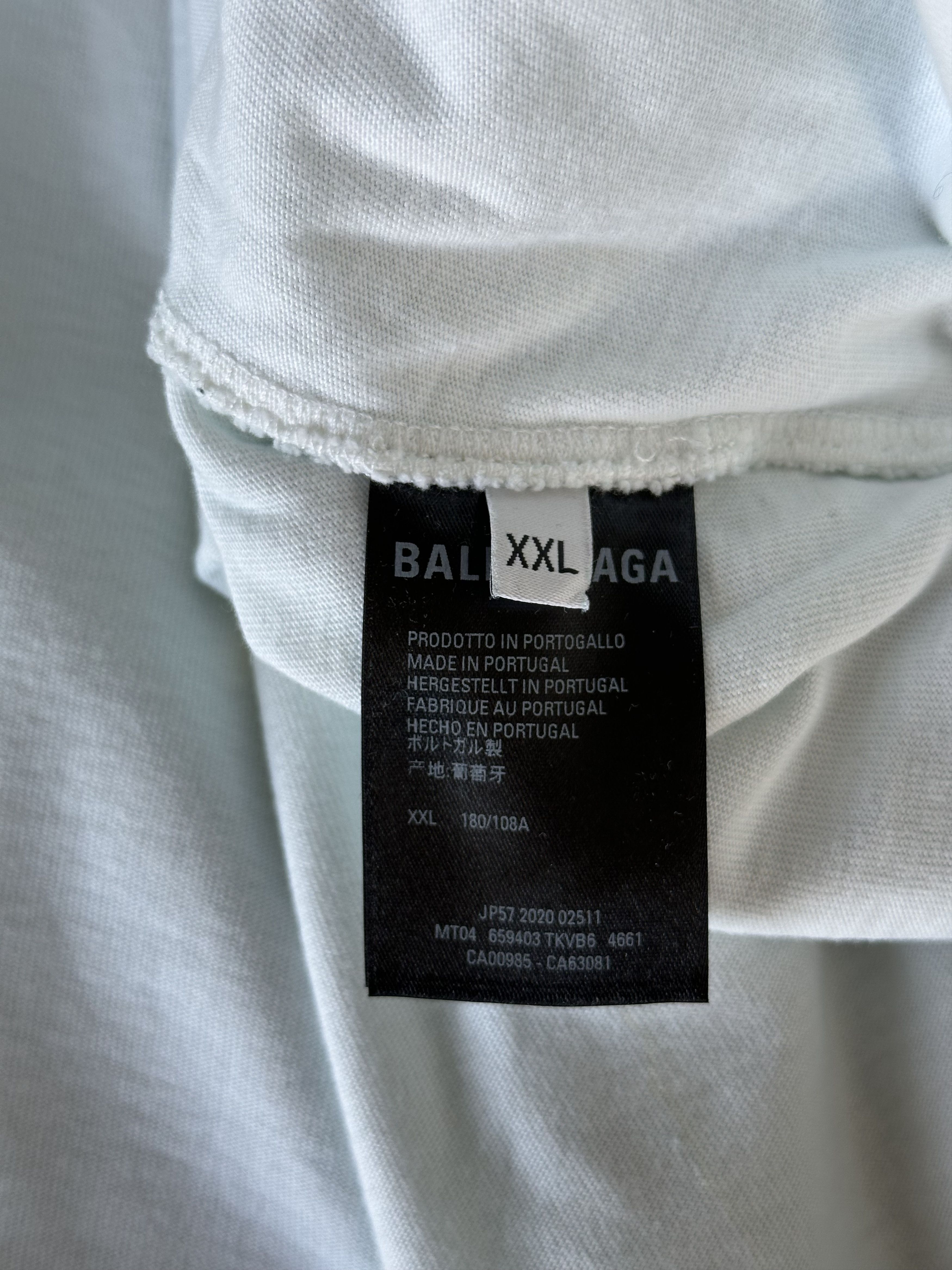 Balenciaga Balenciaga Turquoise & White Logo Distressed Hoodie Size US XXL / EU 58 / 5 - 4 Thumbnail