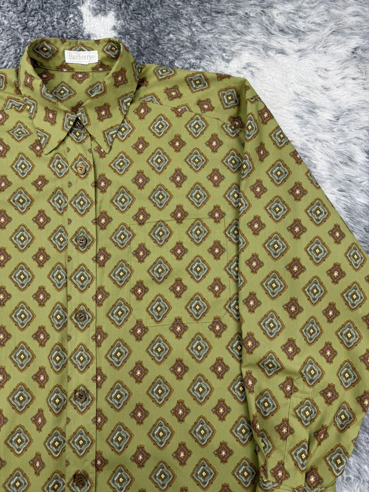 Burberry Vintage Baggy 80s BURBERRYS Classic Pattern Button Ups Size XL / US 12-14 / IT 48-50 - 2 Thumbnail