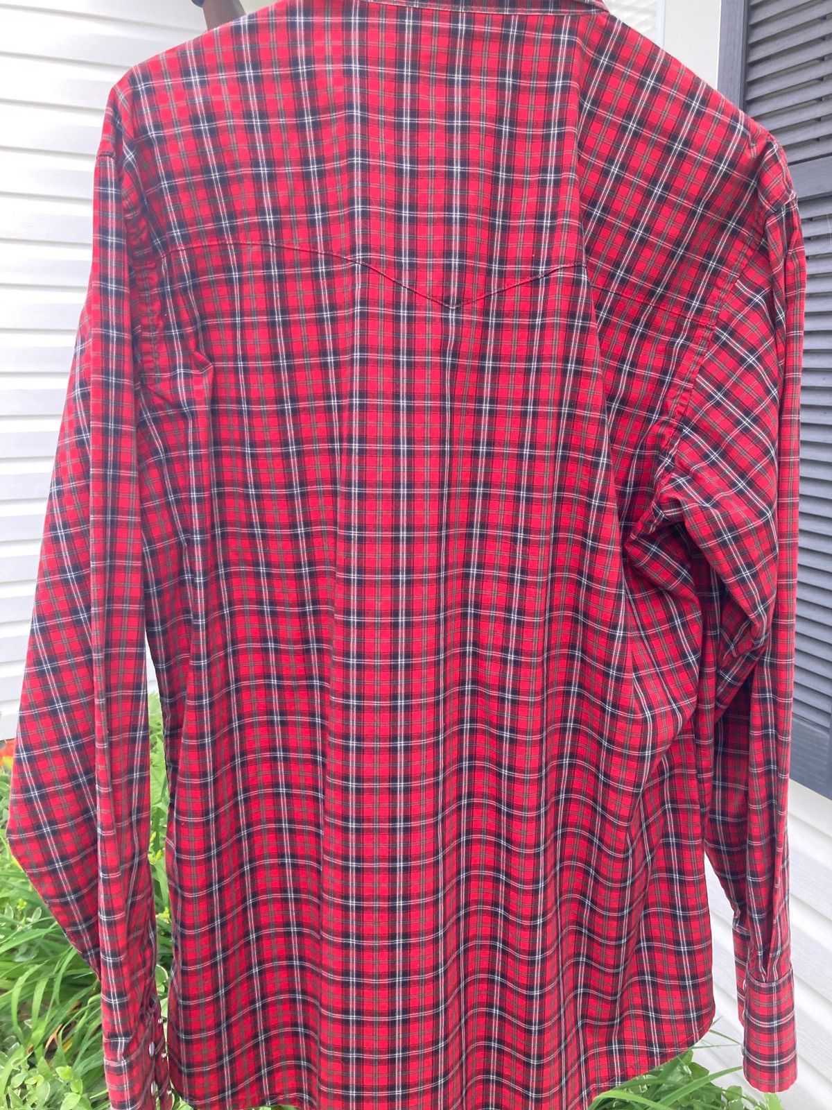 Wrangler Wrangler Men’s Pearl Snap Button Down Shirt Red Plaid Cowboy Size US L / EU 52-54 / 3 - 2 Thumbnail