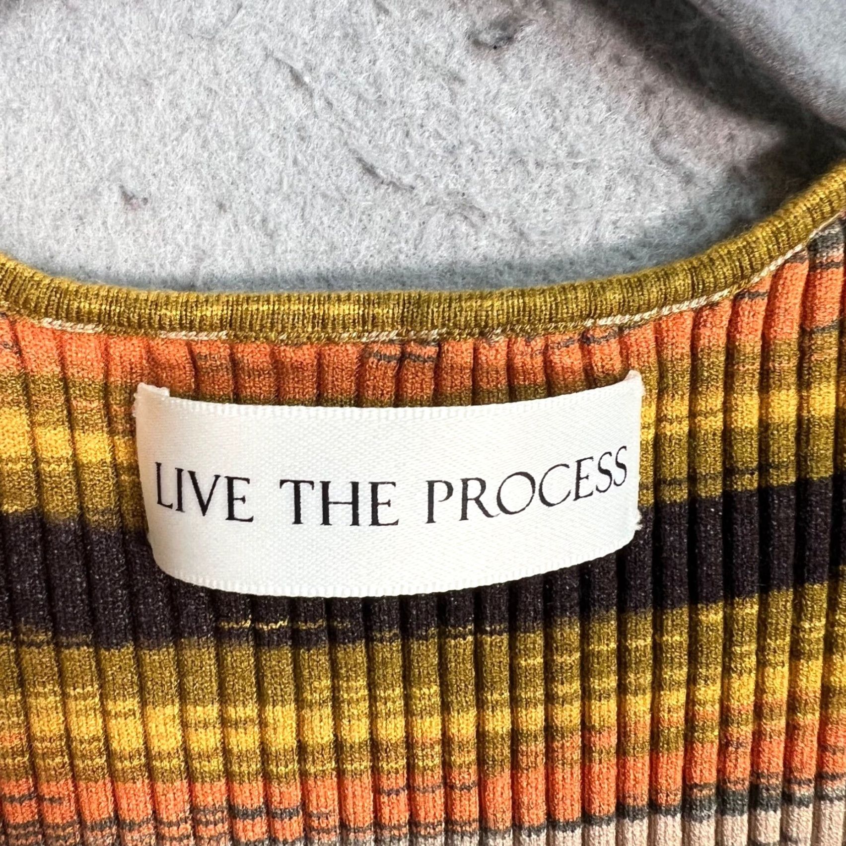 Live The Process Live The Process Dress Womens XL Multicolor Striped Ribbed Knit Sleeveless Midi V-Neck Size XL / US 12-14 / IT 48-50 - 3 Thumbnail