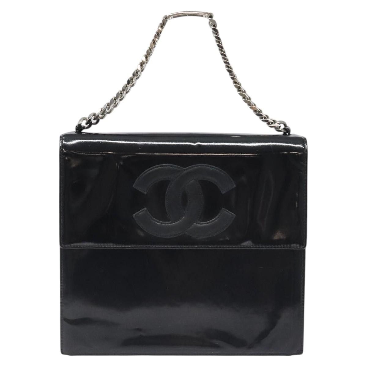 Chanel Chanel Vintage CC Box Flap Bag Patent Leather Size ONE SIZE - 1 Thumbnail