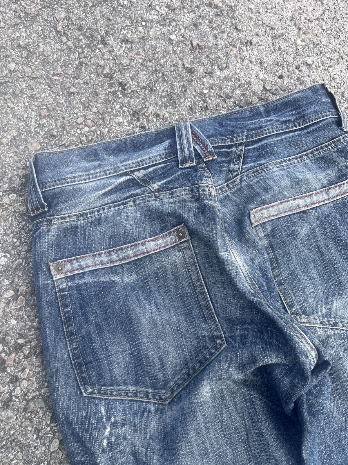 If Six Was Nine Superubis Valeta Blue Honeycomb Jean Size US 30 / EU 46 - 15 Thumbnail