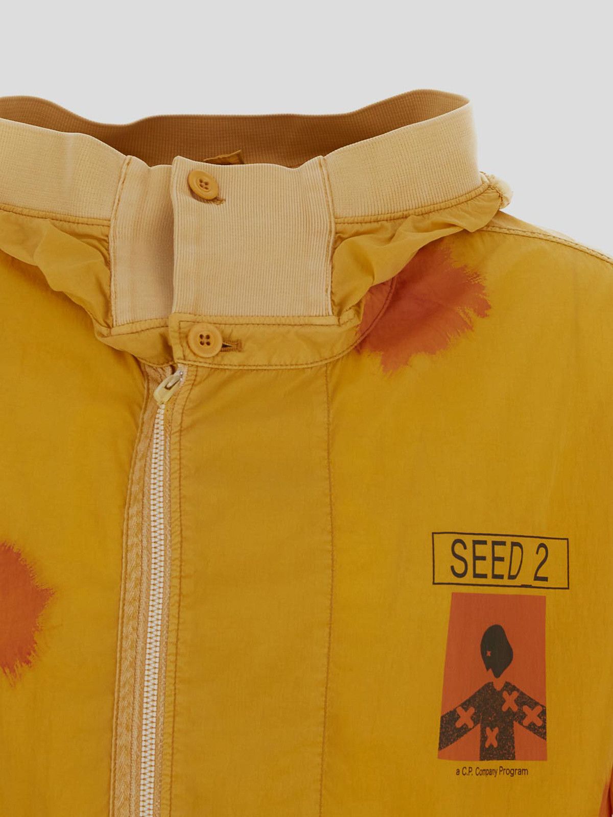 o1y1224 Two-tone Hooded Jacket in Yellow