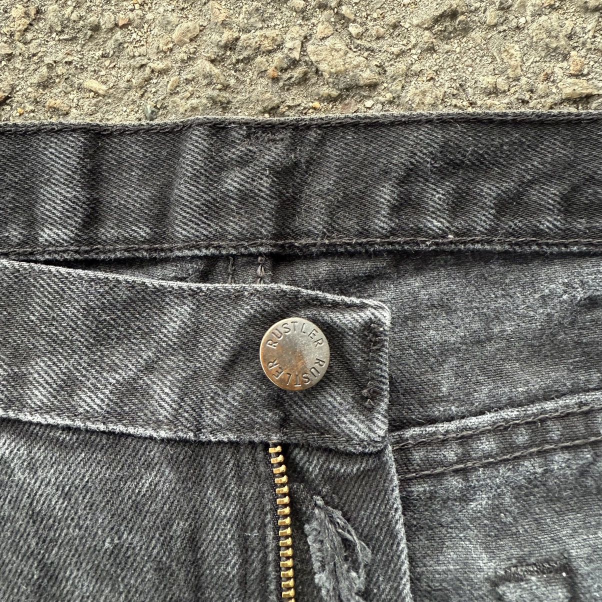 Rustler Vintage rustler black rippep Jean denim pants Size US 36 / EU 52 - 9 Thumbnail