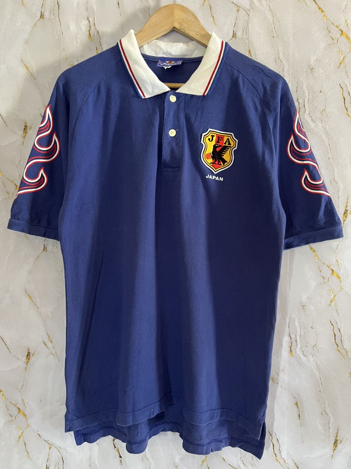 Vintage Vintage Japan JFA 1996 Football TShirt Rare 90s Jersey Size US L / EU 52-54 / 3 - 1 Thumbnail