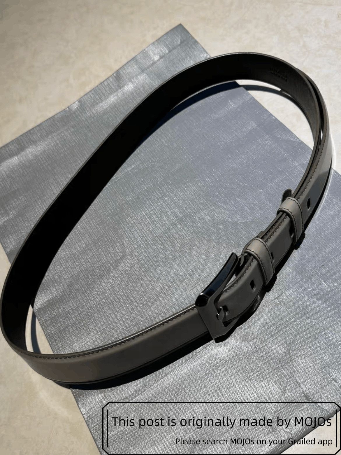 Prada Prada Silver Buckle Silver Square Buckle Belt Size ONE SIZE - 5 Thumbnail