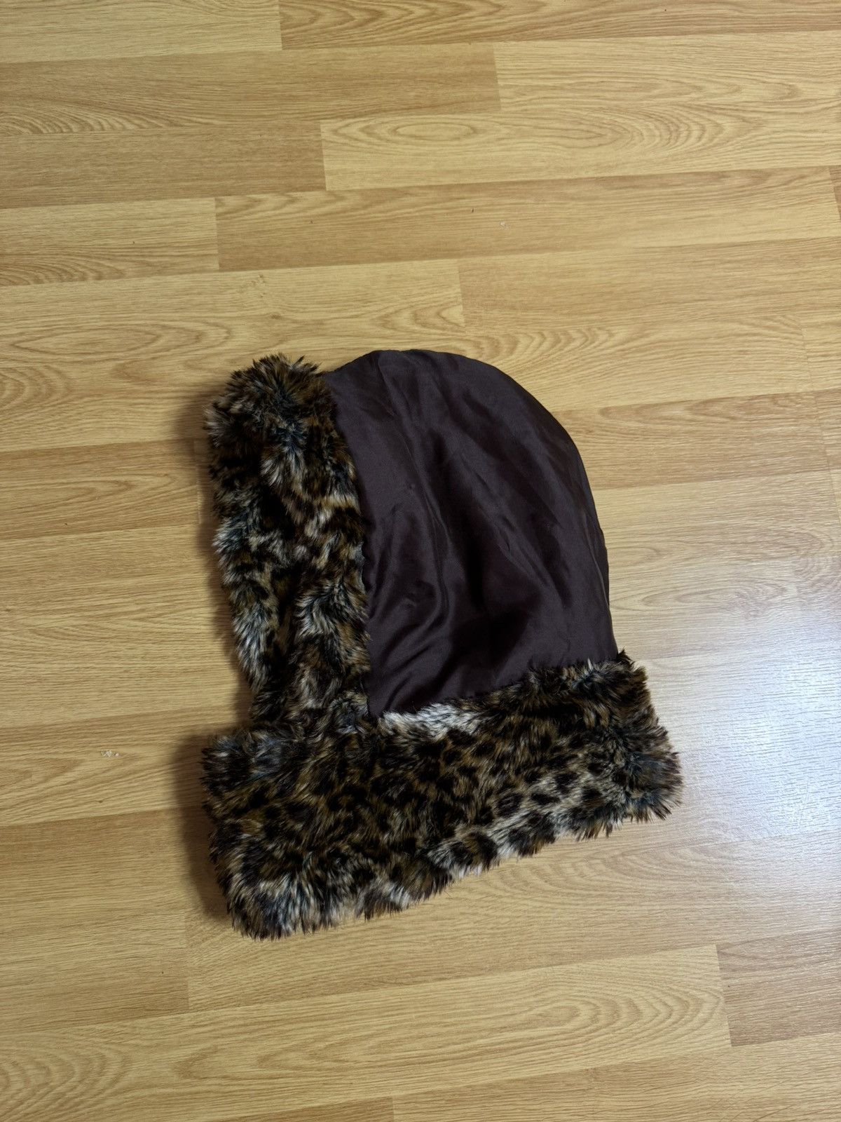 Japanese Brand Vintage Leopard Print Faux Fur Hood Size ONE SIZE - 11 Thumbnail