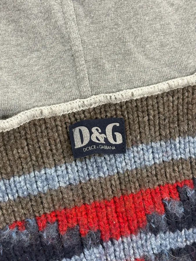 Dolce & Gabbana AW2004 Dolce & Gabbana Grey Wool Eagle Intarsia Zip Hoodie Size US S / EU 44-46 / 1 - 12 Thumbnail