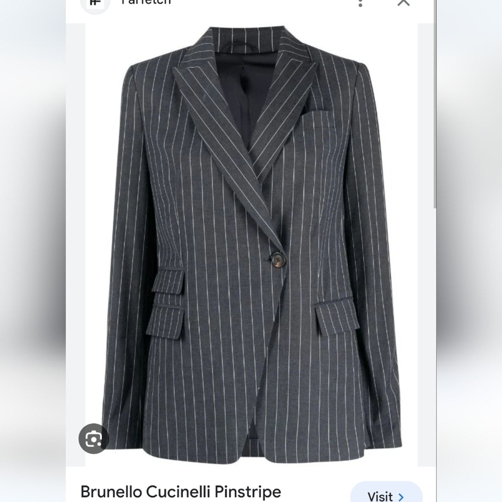 Brunello Cucinelli BRUNELLO CUCINELLI PINSTRIPED BLAZER Size XL / US 12-14 / IT 48-50 - 1 Thumbnail