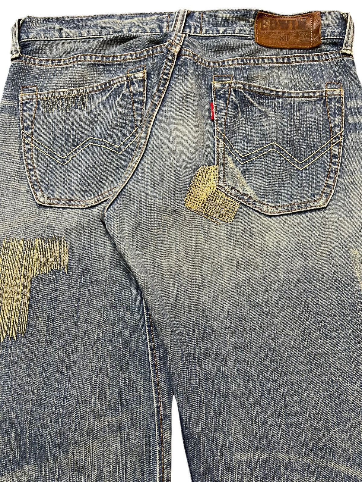Edwin Edwin XV Exclusive Vintage Faded Distressed Loose Jeans Size US 33 - 6 Thumbnail