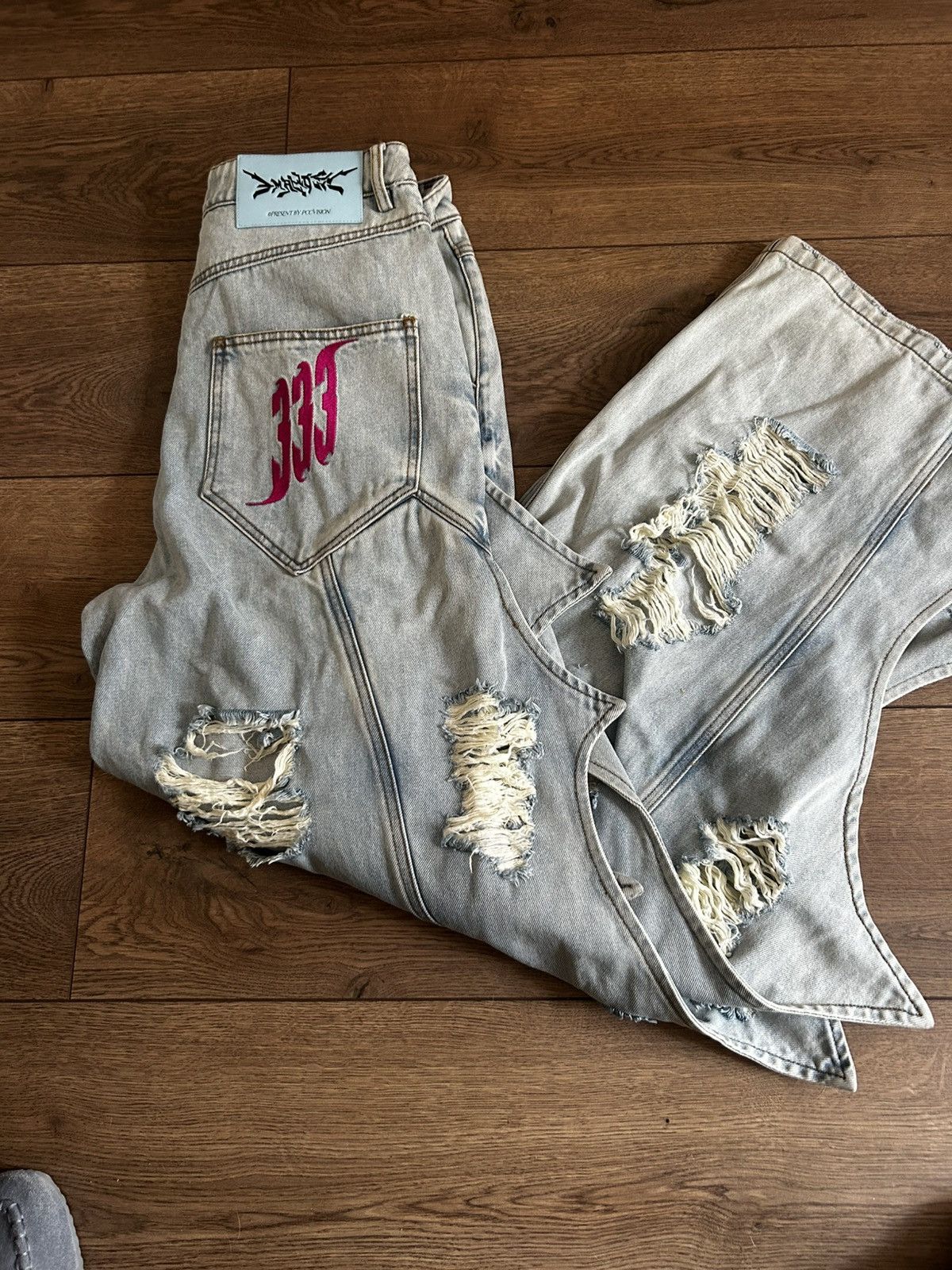 Other PCCVision ripped oversized blue jeans Size US 34 / EU 50 - 7 Thumbnail