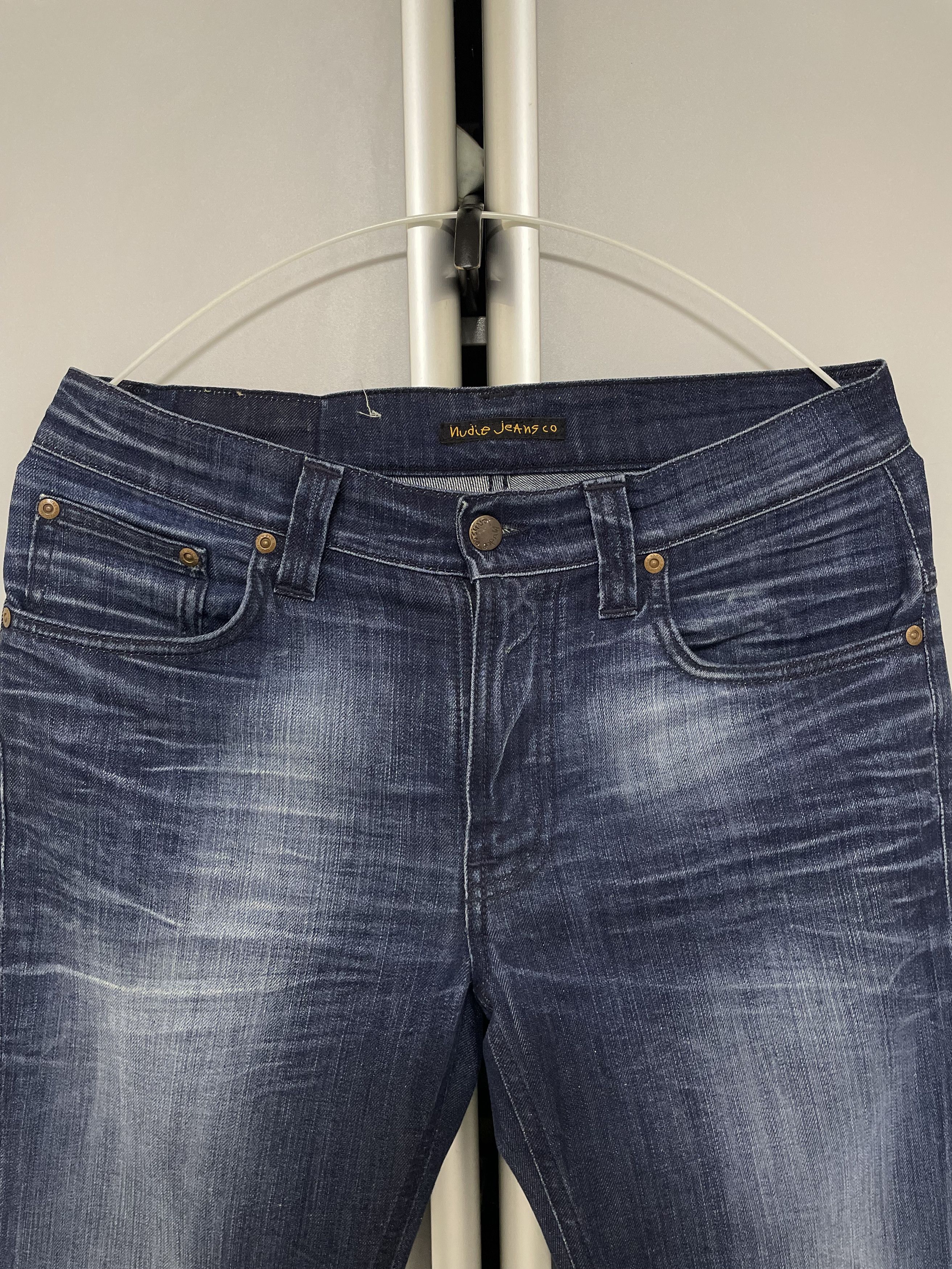 Nudie Jeans Nudie Jeans Thin Finn Strikey Used Jeans Denim Faded Vintage Size US 31 - 7 Thumbnail