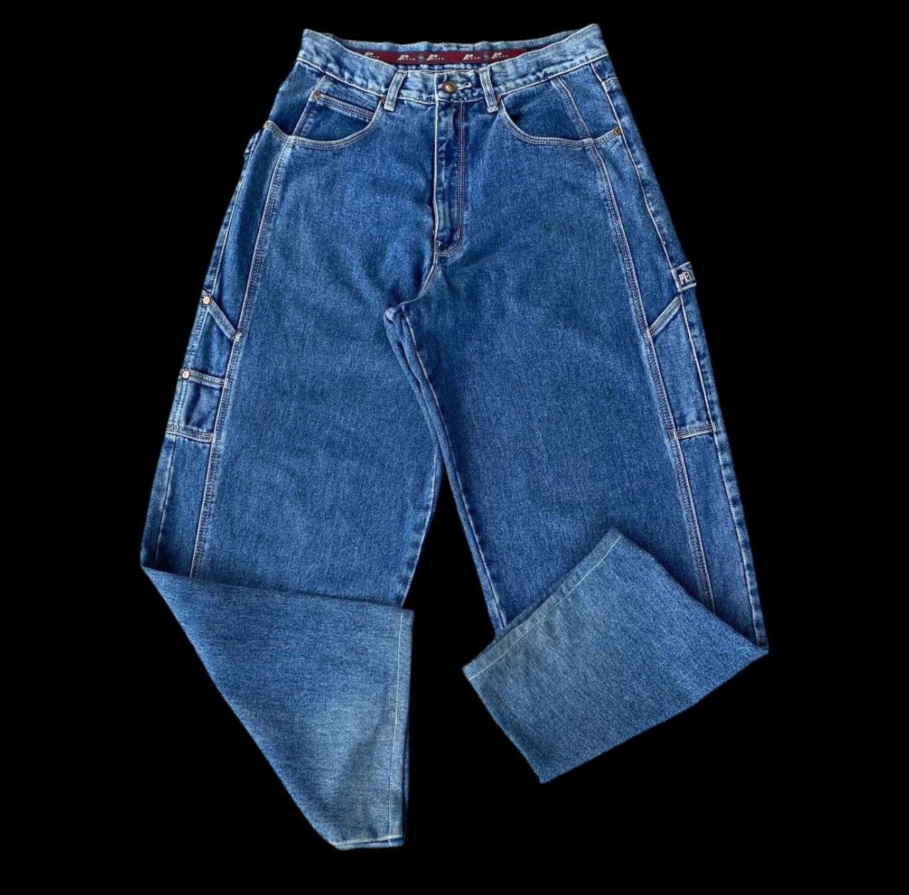 JNCO × Pelle Pelle × Vintage RARE VTG 90S PELLE PELLE M.BUCHANAN BAGGY WIDELEG JNCO STYLE Size US 30 / EU 46 - 8 Thumbnail