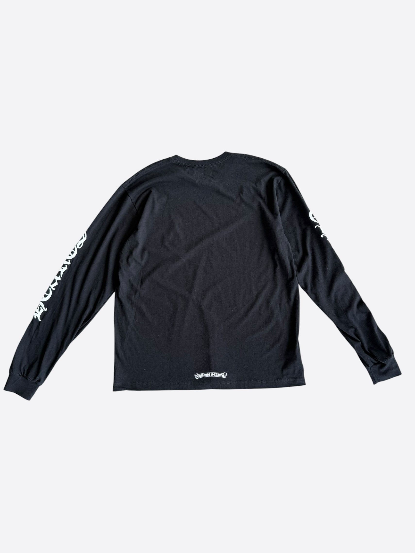 Chrome Hearts Chrome Hearts Black & White Neck Logo Longsleeve T-Shirt Size US XL / EU 56 / 4 - 2 Thumbnail