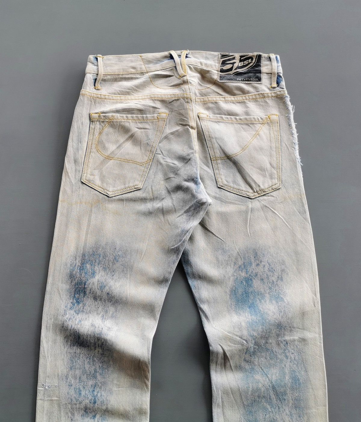 Diesel Black Gold Mud 55DSL Diesel Mod Pearn Distressed Jeans Size US 29 - 7 Thumbnail