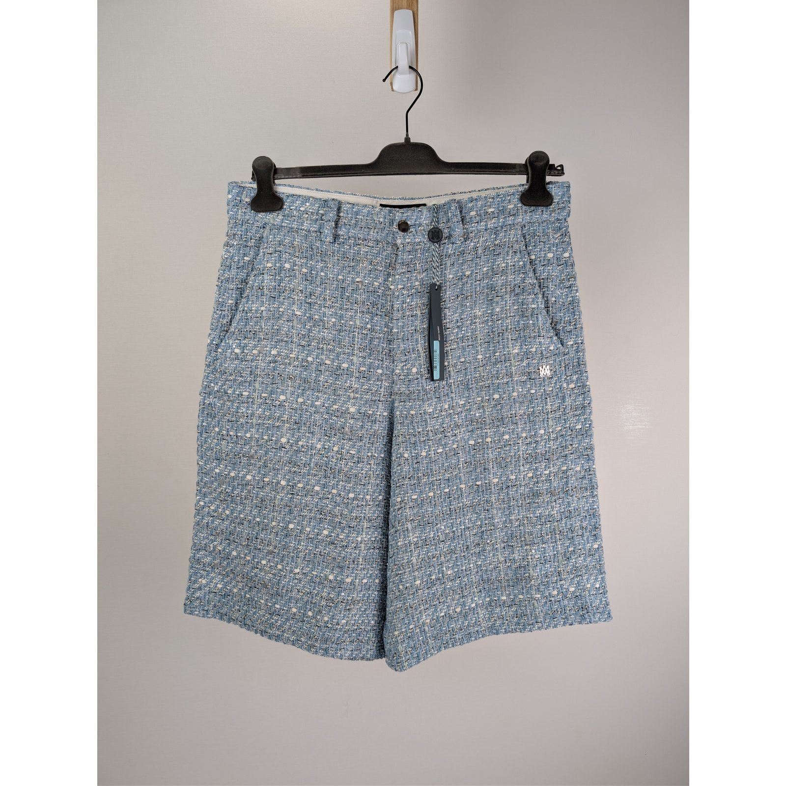 Amiri o1rshd1 Boucle Shorts Short in Ashley Blue Size US 34 / EU 50 - 1 Thumbnail
