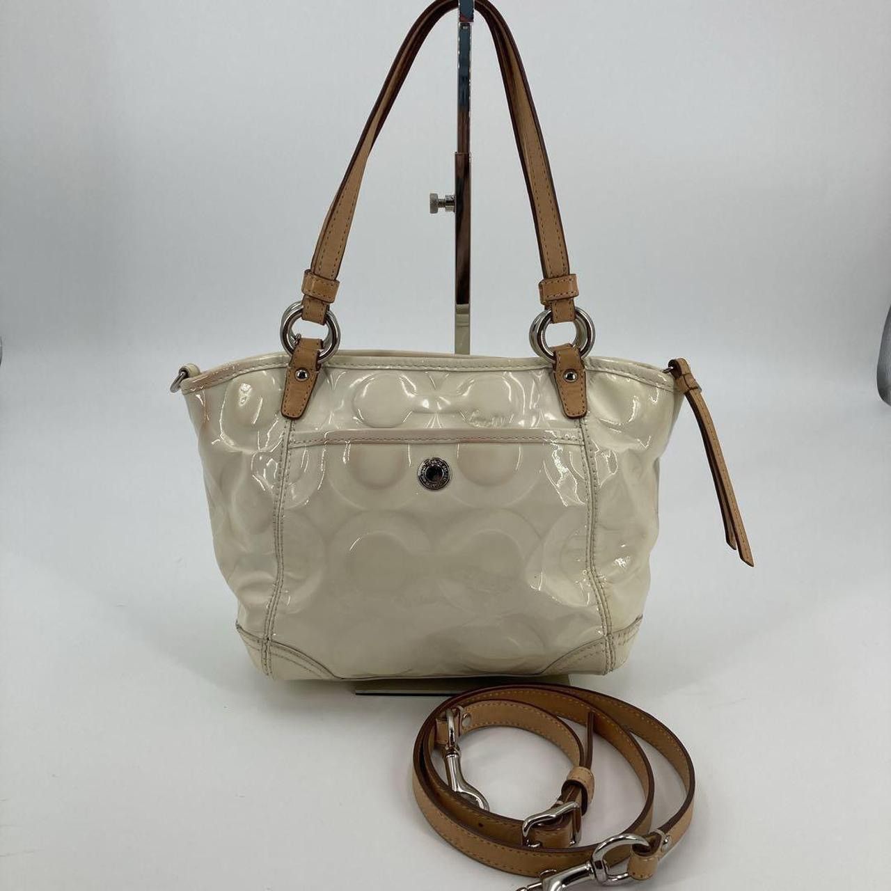 Coach Coach Embossed Patent Leather Tote Size ONE SIZE - 3 Thumbnail