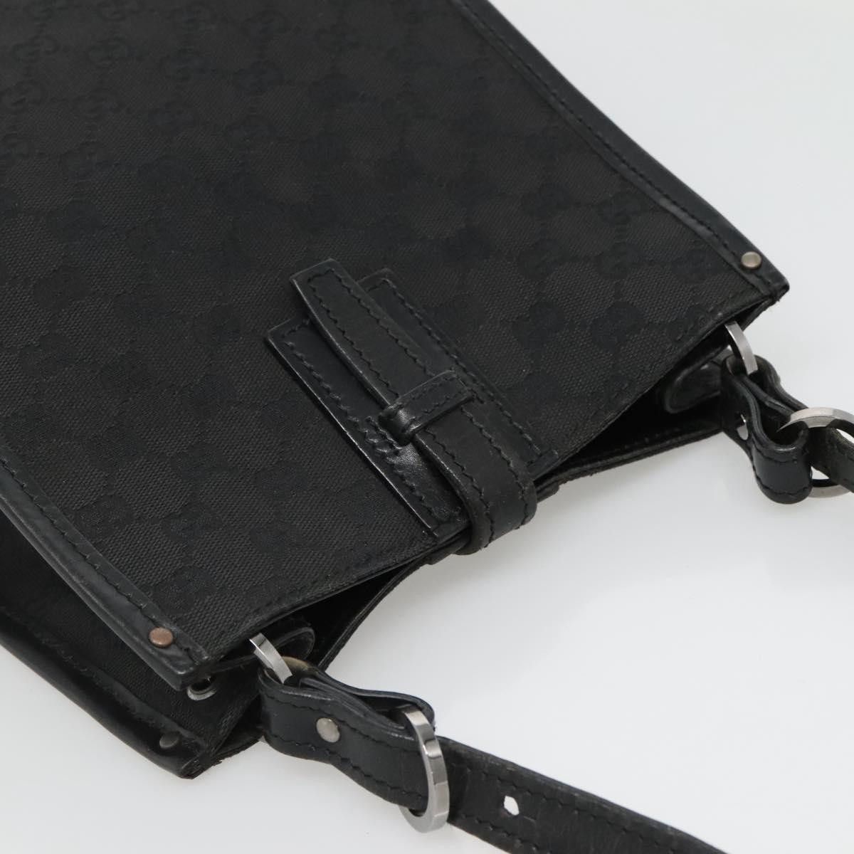 Gucci GUCCI GG Canvas Shoulder Bag Black Silver Size ONE SIZE - 6 Thumbnail