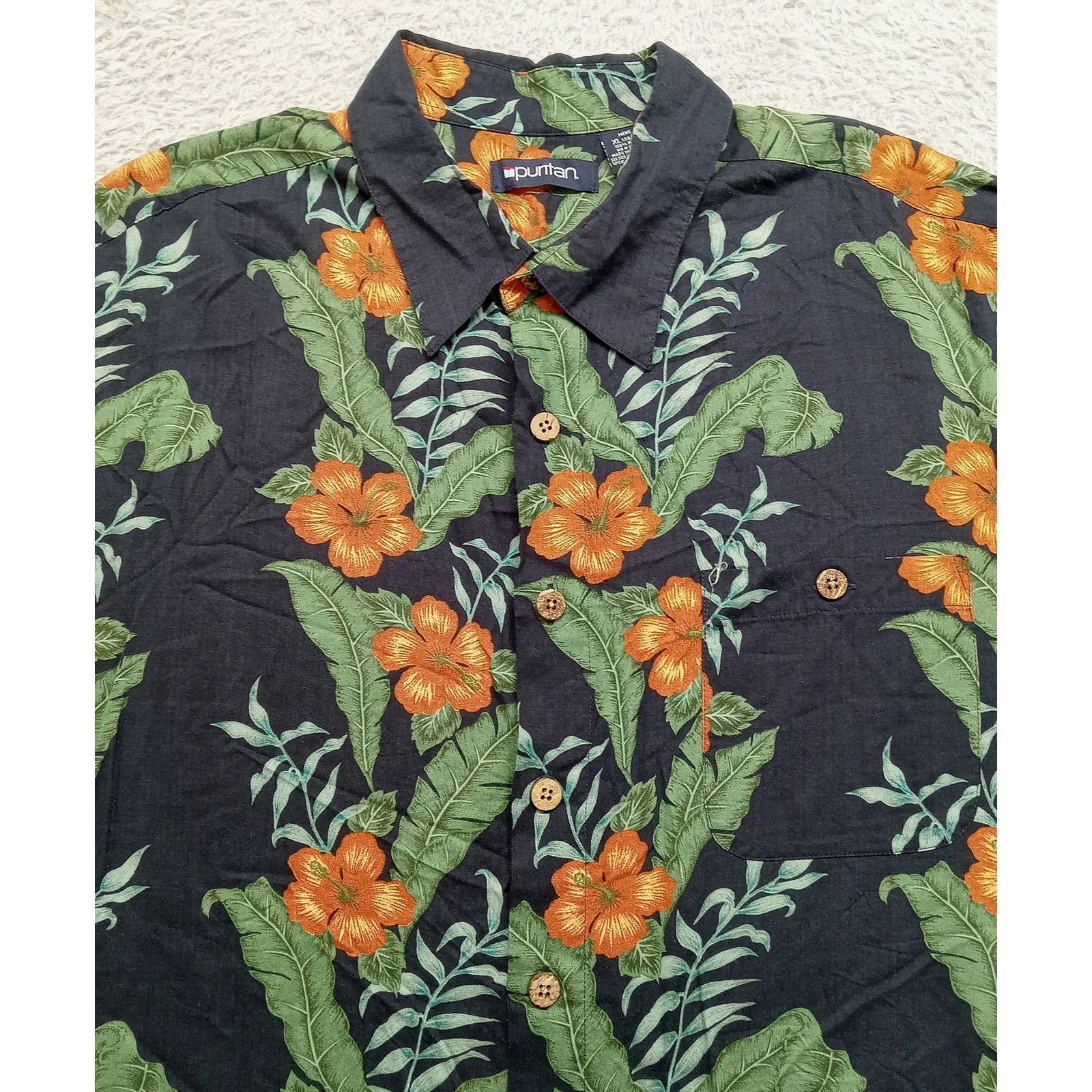 Puritan Puritan Hawaiian Shirt XL Men's Beachwear Short Sleeve Size US XL / EU 56 / 4 - 3 Thumbnail