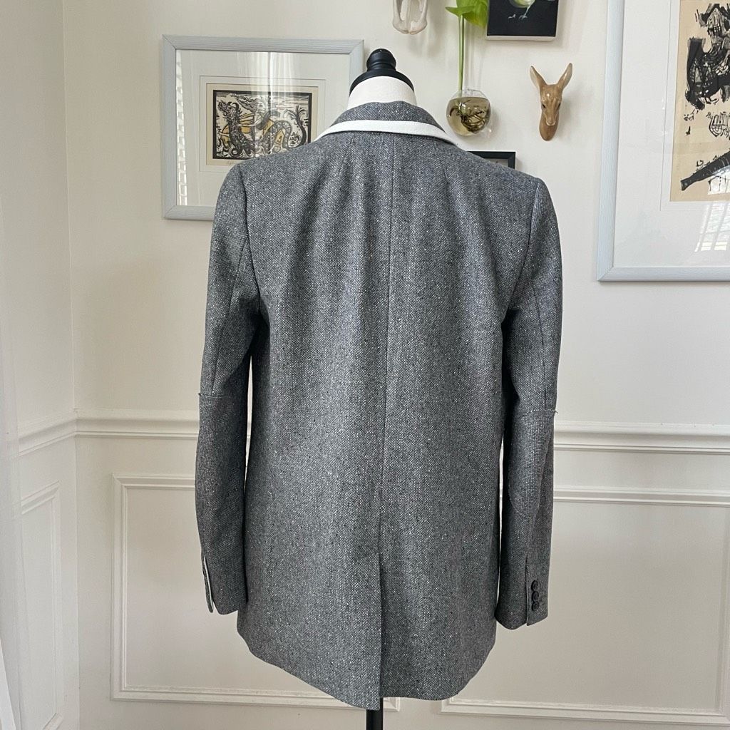 Banana Republic Banana Republic Wool H*cking Jacket Grey Tweed Blazer $170 12 Size XL / US 12-14 / IT 48-50 - 6 Thumbnail