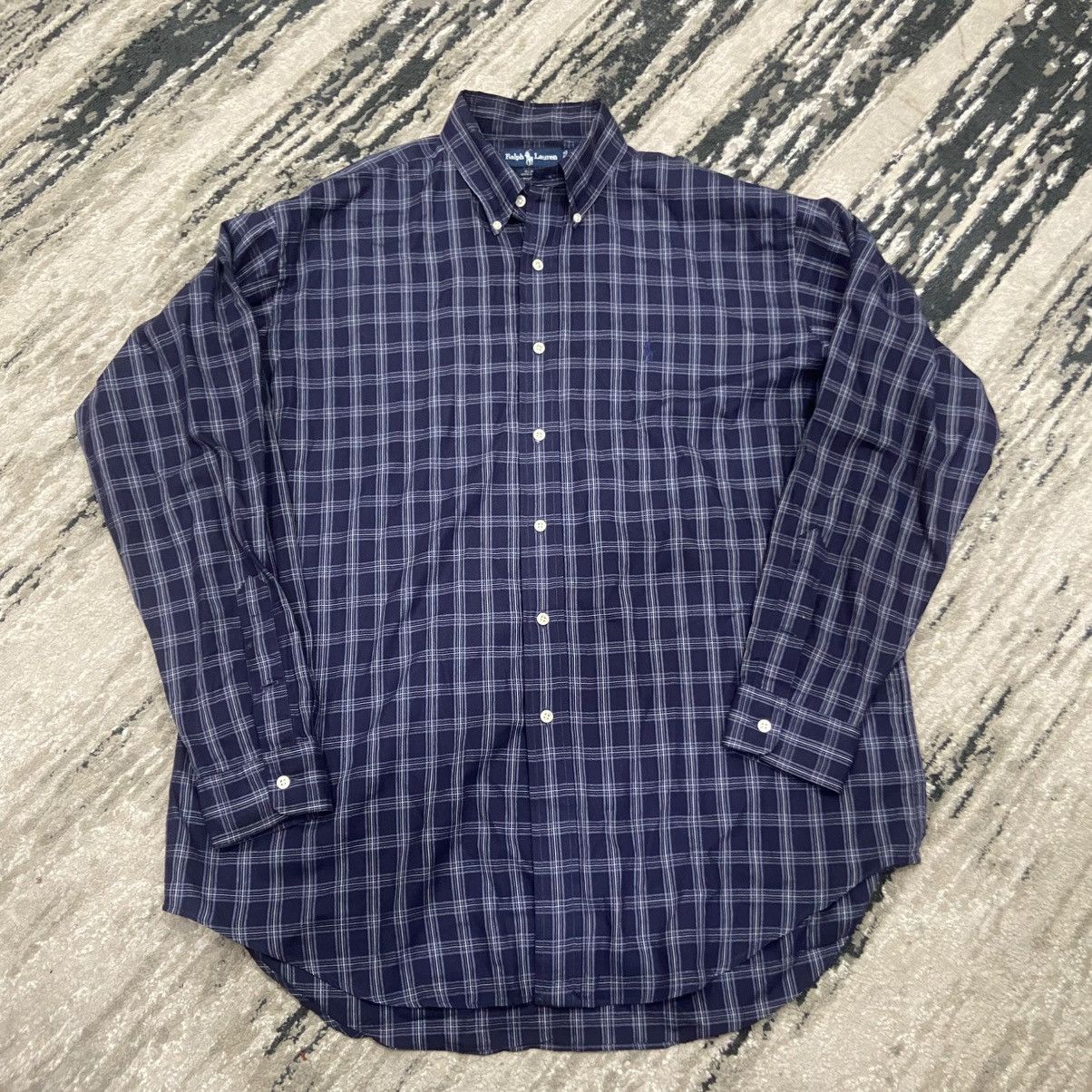 Polo Ralph Lauren Polo Ralph Lauren Blake Mens Large Plaid Blue Button Up Long Size US L / EU 52-54 / 3 - 2 Thumbnail