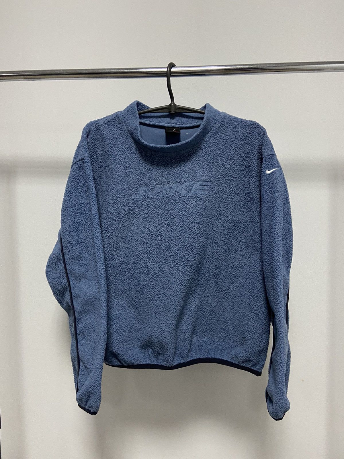 Nike × Vintage Nike Sweatshirt Fleece Big Logo Vintage 90s Spell Out Size US S / EU 44-46 / 1 - 1 Thumbnail