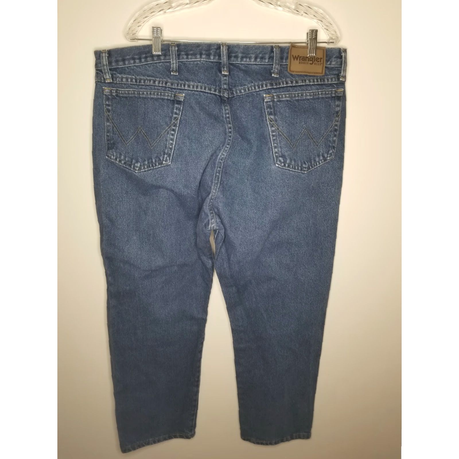 Wrangler VINTAGE? (No) Wrangler Rugged Wear Jeans Men 42 x 29 Blue Straight Denim 42 29 Wrangler Rugged Wear Mens Jeans Size US 42 / EU 58 - 2 Thumbnail