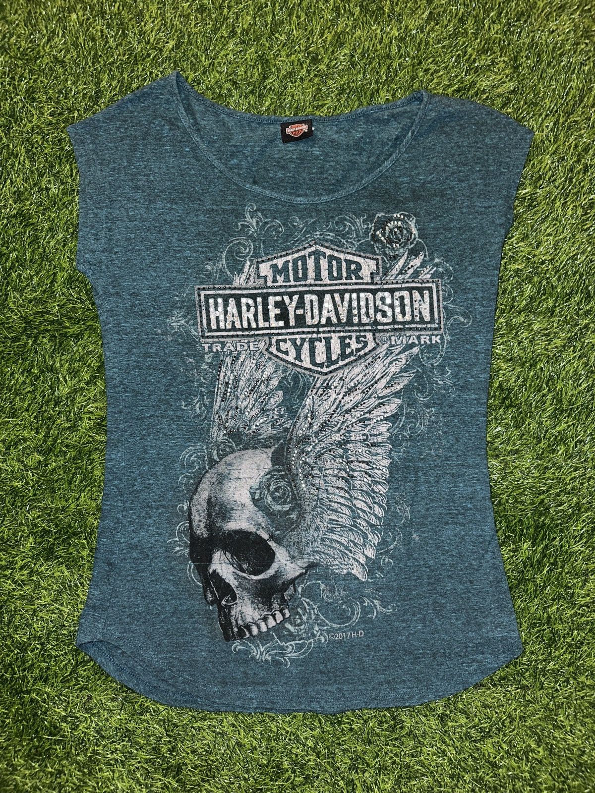 Harley Davidson Vintage harley davidson motorcycles womens skull tee shirt M Size M / US 6-8 / IT 42-44 - 1 Thumbnail