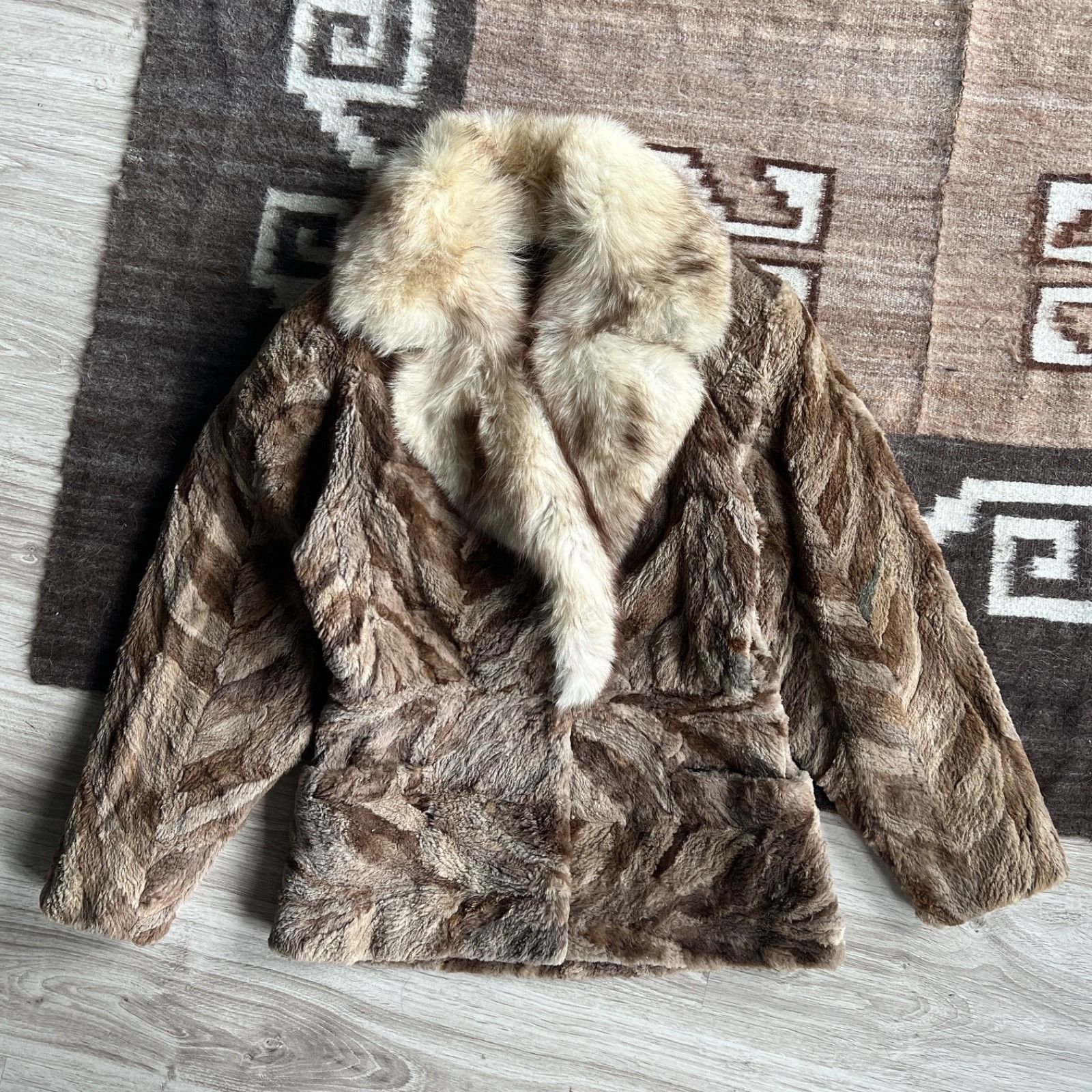 If Six Was Nine Vintage Bernard Poelman Y2K Fur Coat Fox Collar 9907AC Size M / US 6-8 / IT 42-44 - 4 Thumbnail