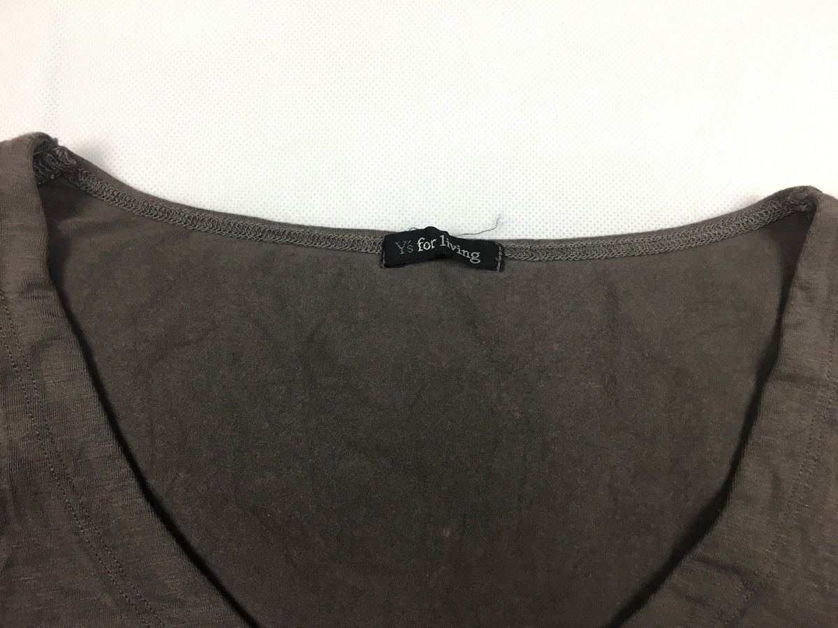 Japanese Brand Yohji Yamamoto Y’s For Living Inner Stretchable Tee Size XS / US 0-2 / IT 36-38 - 3 Thumbnail