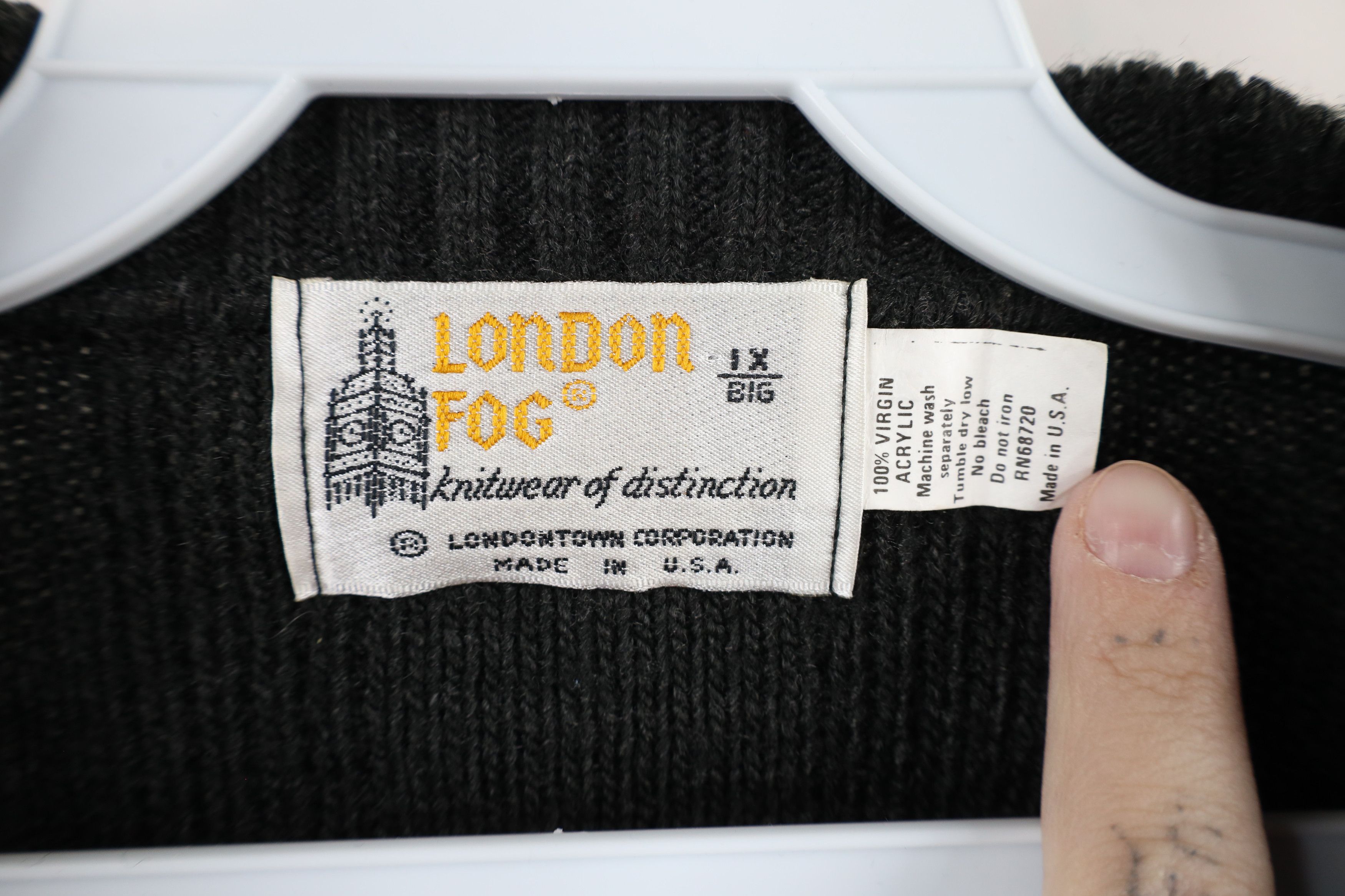 Vintage Vintage 90s Streetwear Ribbed Knit V-Neck Sweater USA Size US XL / EU 56 / 4 - 9 Thumbnail