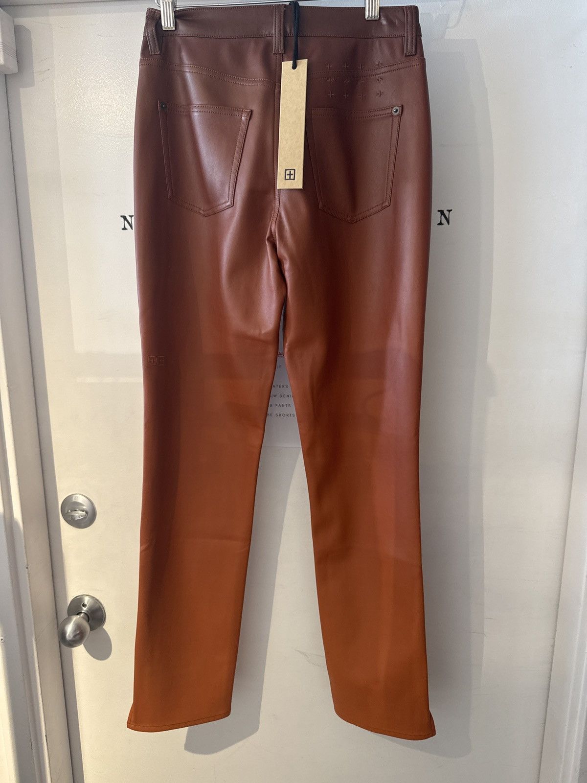 Ksubi Cognac Soft Leather High Wasted Size 26" / US 2 / IT 38 - 1 Thumbnail