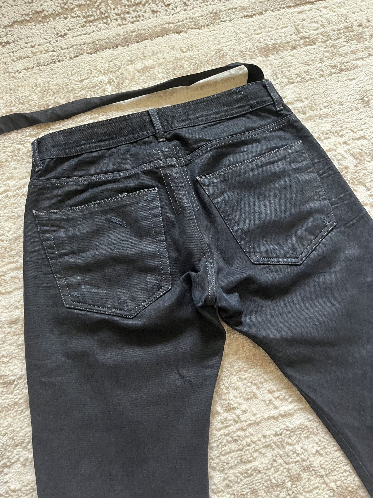 Rick Owens AW08 Rick Owens Waxed Detroits Size US 29 - 6 Thumbnail