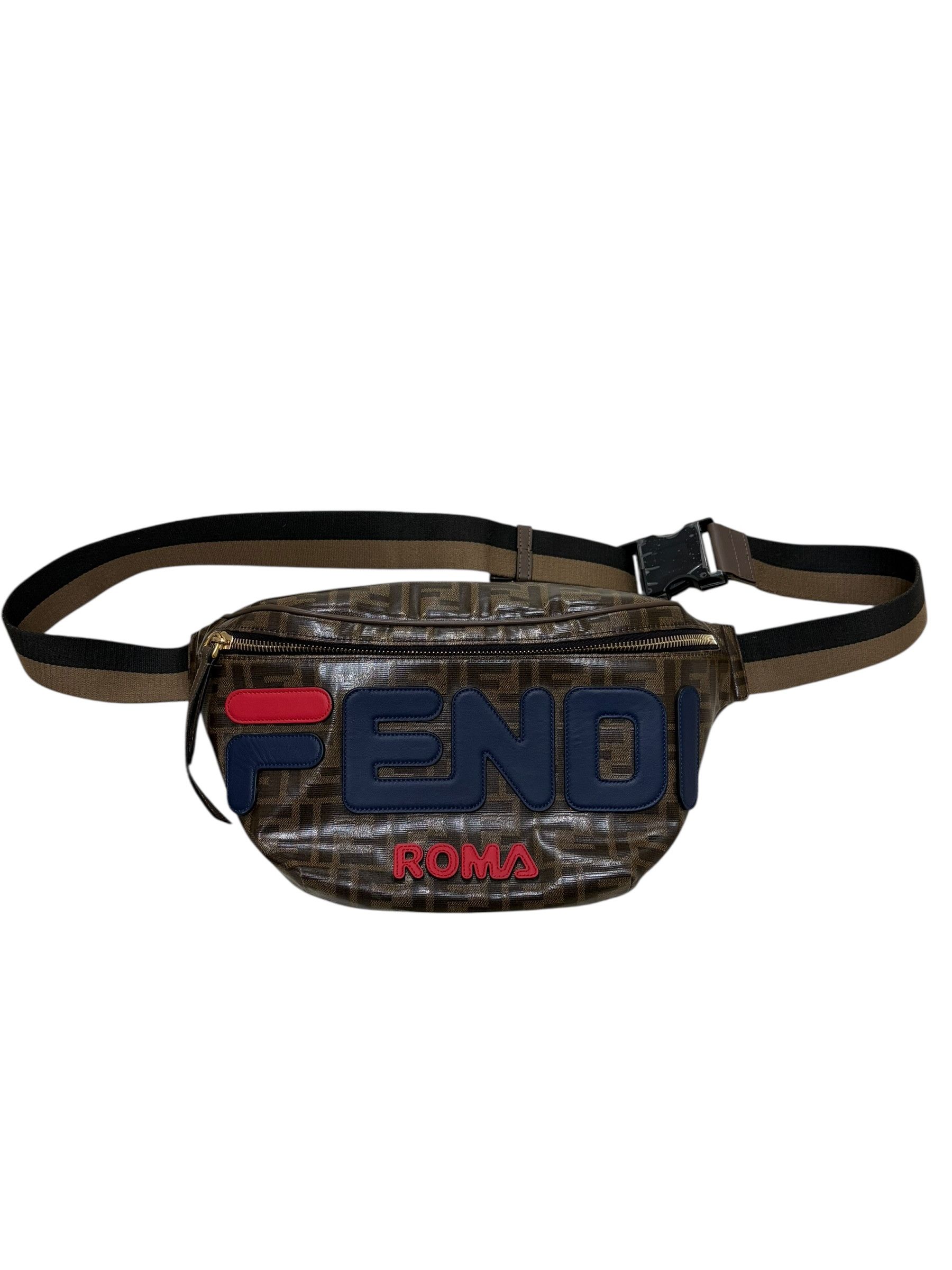 Fendi Fendi Fila Brown FF Monogram Logo Mens Bumbag Size ONE SIZE - 1 Thumbnail