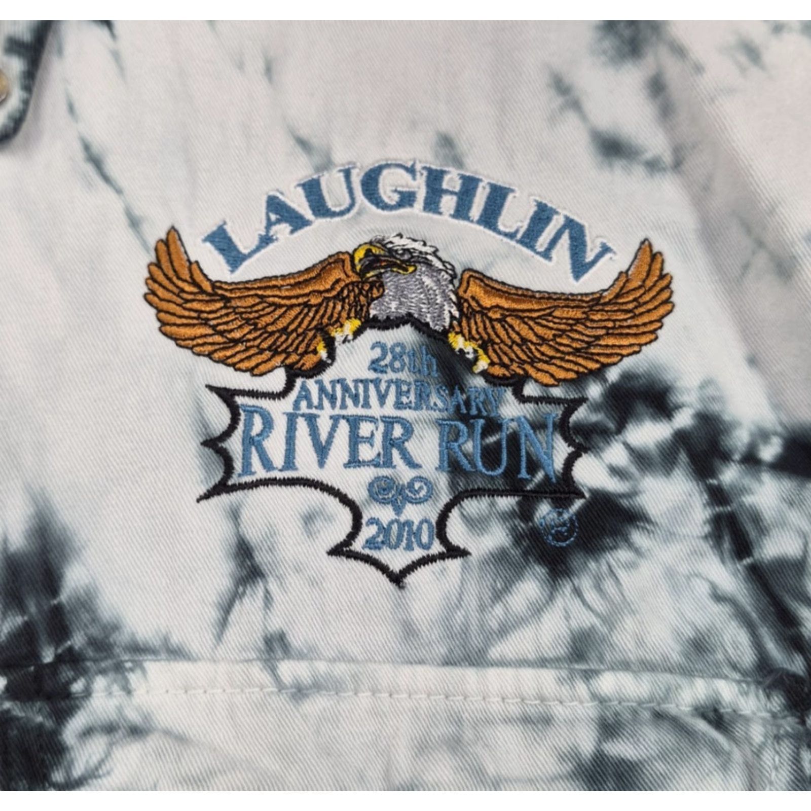 Vintage Laughlin River Run Shirt Mens XL Heavy Cotton Tie Dye Sleeveless Eagle 2010 Size US XL / EU 56 / 4 - 4 Thumbnail