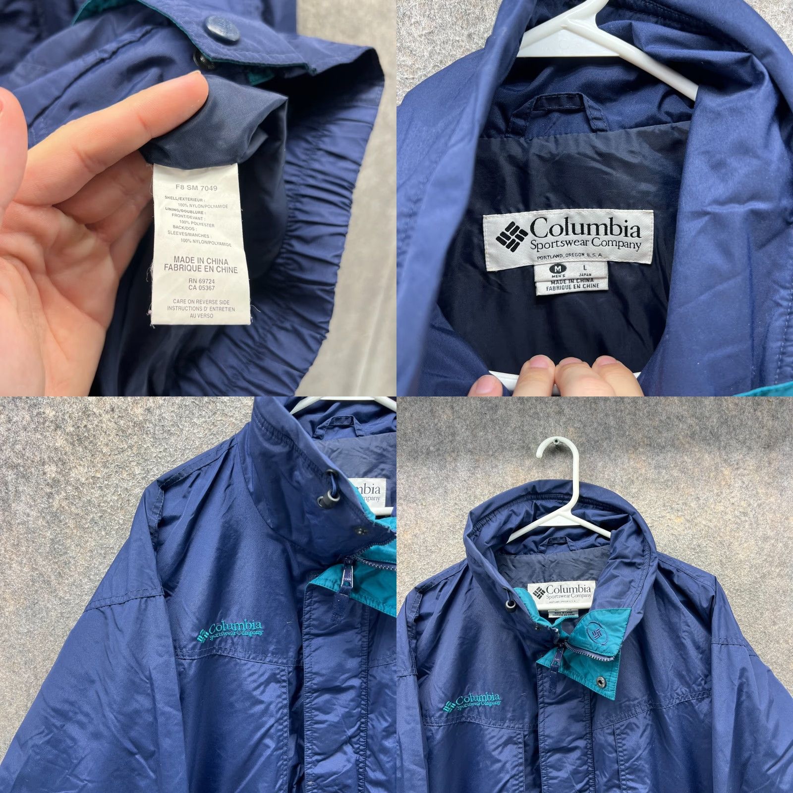 Vintage VINTAGE Columbia Jacket Mens Medium Blue Windbreaker Nylon Rain Coat Whirlibird Size US M / EU 48-50 / 2 - 8 Thumbnail
