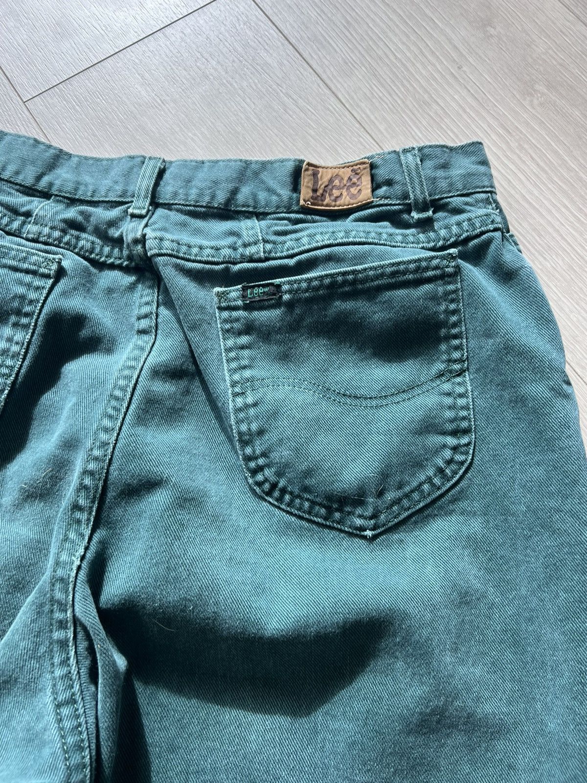Lee × Vintage Vintage 80s Lee Denim Jeans Forest Green Made In USA 36 x 29 Size US 36 / EU 52 - 2 Thumbnail