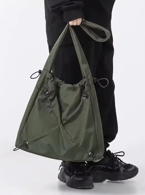 Japanese Brand Military utility ruched nylon messenger bag shoulder bag Size ONE SIZE - 4 Thumbnail