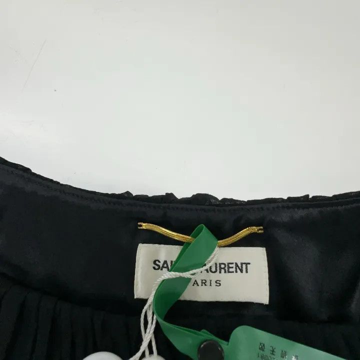 Saint Laurent Paris Saint Laurent Black Pleated Sleeveless Dress-2507 Size US 36 / EU 52 - 5 Thumbnail