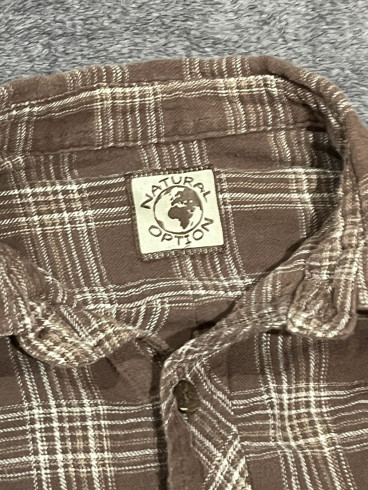 Other Vintage Brown Flannel with Wood Buttons Size US L / EU 52-54 / 3 - 2 Thumbnail